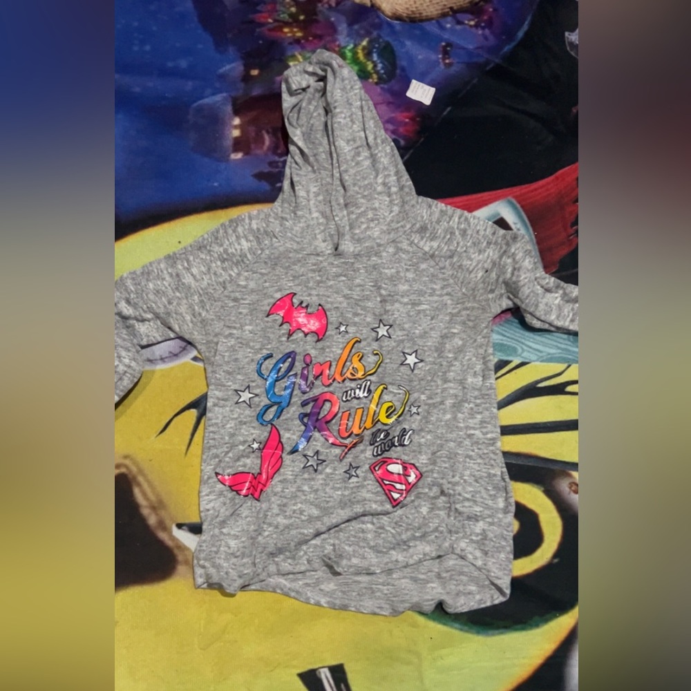 Girls light hoodie superhero DC